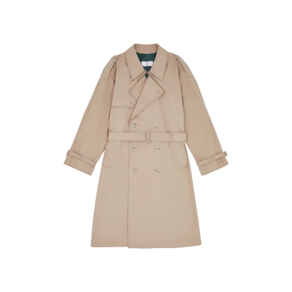 MM6 Maison Margiela Twist Trench Coat in Sand | Trench Coat | Coveti