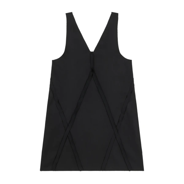 V-Neck Midi Dress in Black