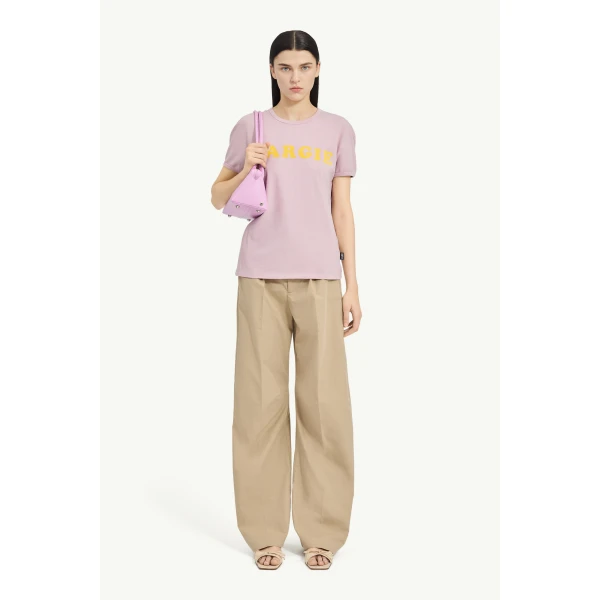 MM6 Maison Margiela Vintage Jersey T-Shirt in Pink, view 2 | T-shirts | Coveti