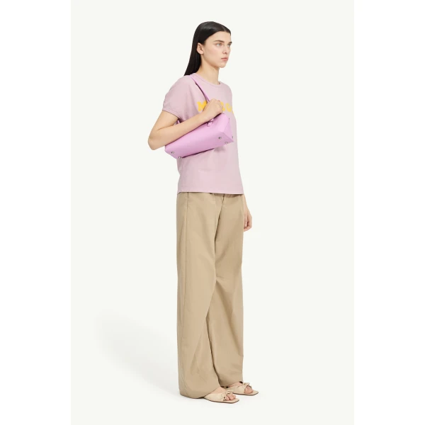 MM6 Maison Margiela Vintage Jersey T-Shirt in Pink, view 3 | T-shirts | Coveti