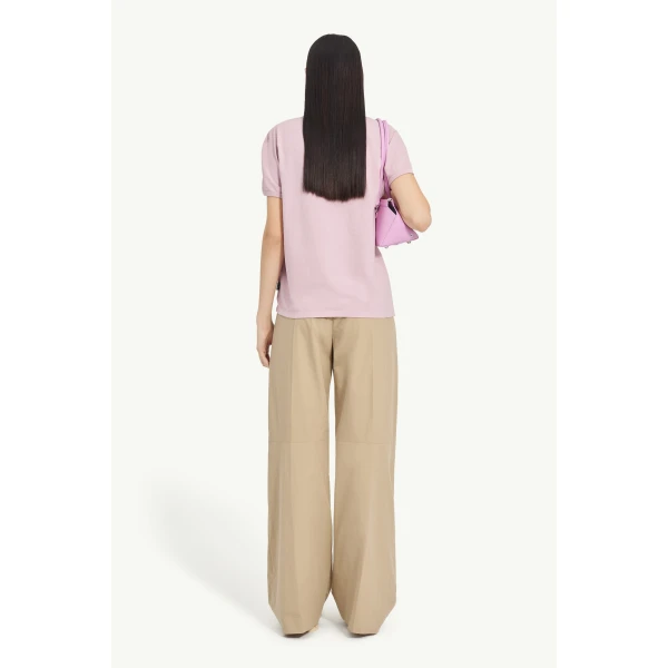 MM6 Maison Margiela Vintage Jersey T-Shirt in Pink, view 4 | T-shirts | Coveti