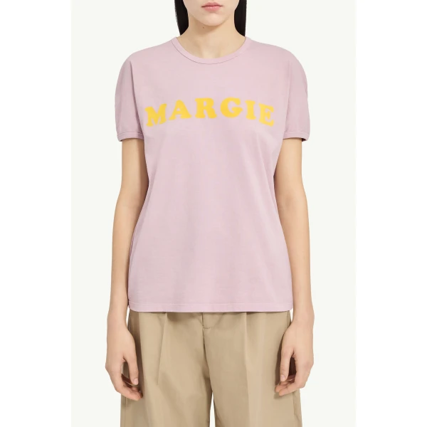 MM6 Maison Margiela Vintage Jersey T-Shirt in Pink, view 5 | T-shirts | Coveti