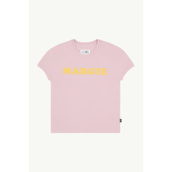 MM6 Maison Margiela Vintage Jersey T-Shirt in Pink, view 6 | T-shirts | Coveti