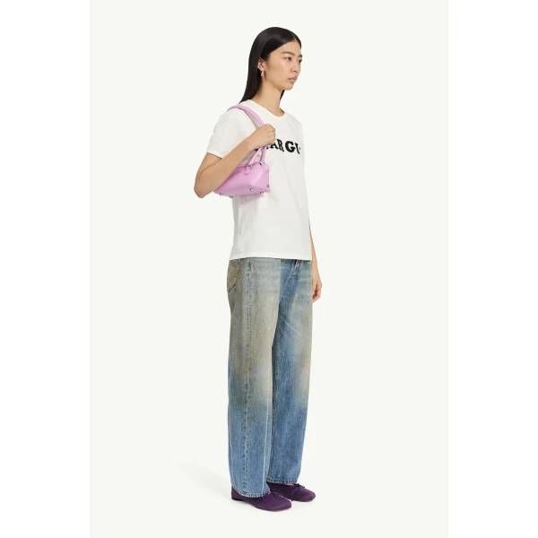 MM6 Maison Margiela Vintage Jersey T-Shirt in White, view 3 | T-shirts | Coveti