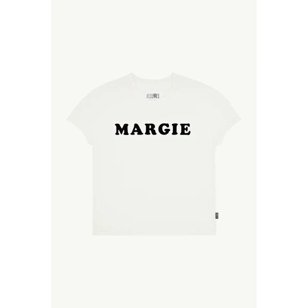 MM6 Maison Margiela Vintage Jersey T-Shirt in White, view 6 | T-shirts | Coveti