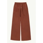 MM6 Maison Margiela Viscose Blend Jacquard Trousers in Light Brown | Tailored pants | Coveti