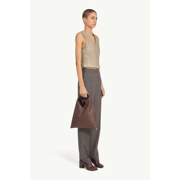 MM6 Maison Margiela Waistcoat in Beige and White, view 3 | Vests | Coveti