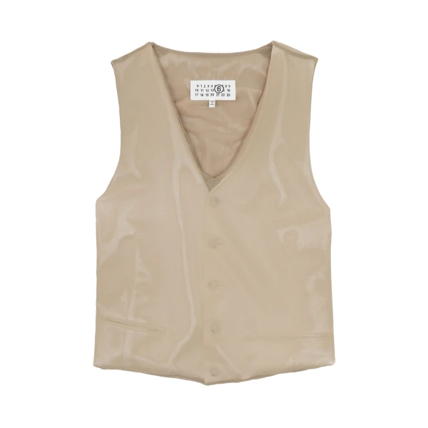 Waistcoat in Beige and White