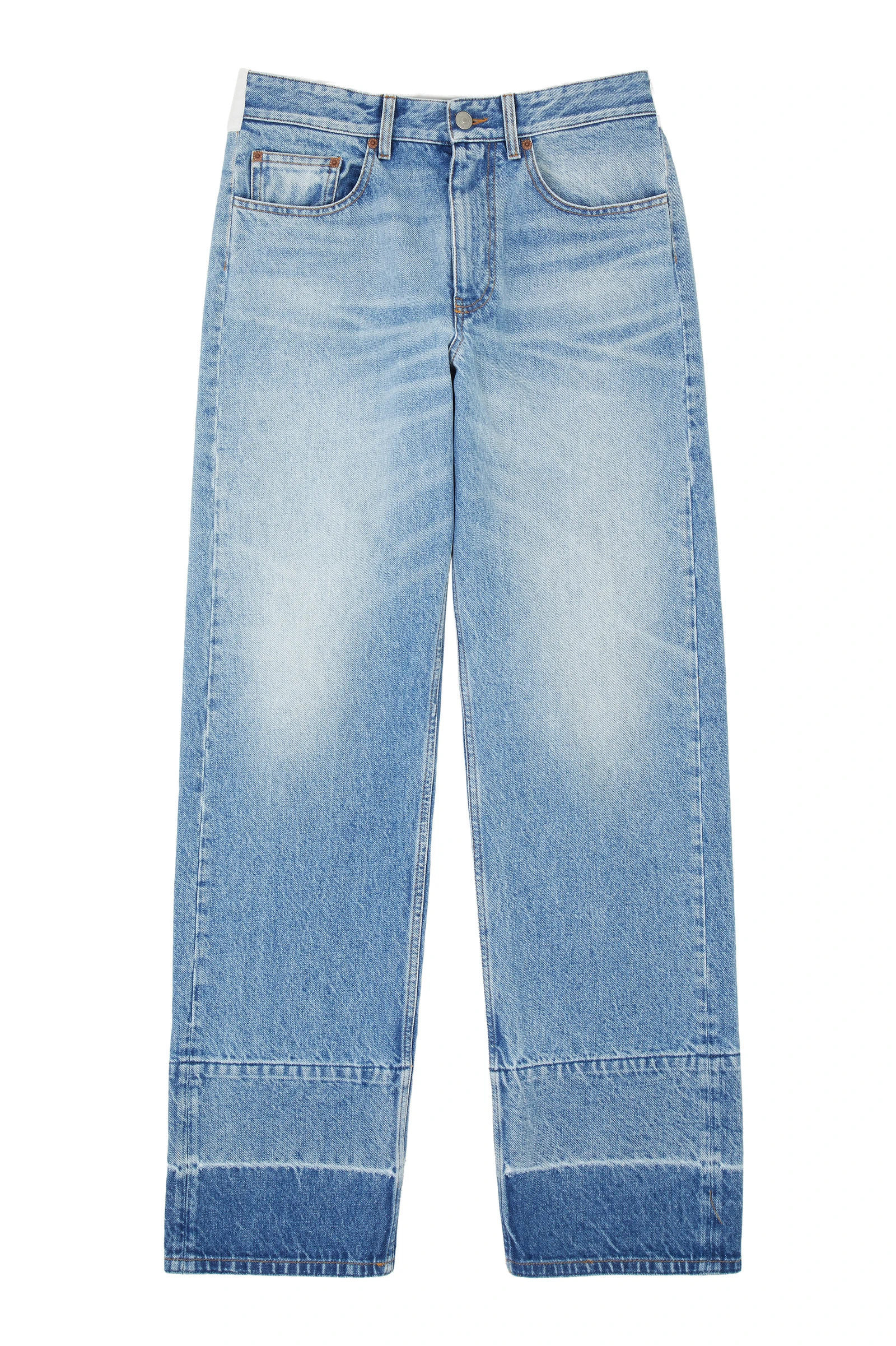 MM6 Maison Margiela White-Yoke Straight-Leg Jeans in Blue MM6 Maison Margiela White-Yoke Straight-Leg Jeans in Blue | Denim | Coveti