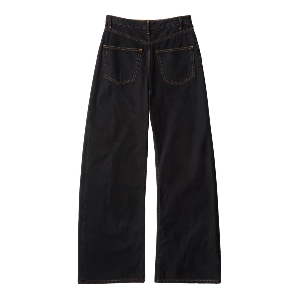 Wide-Leg Denim Jeans in Black