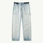 MM6 Maison Margiela Wide-Leg Denim Jeans in Light Blue | Denim | Coveti