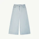 MM6 Maison Margiela Wide-Leg Jeans in Light Blue | Denim | Coveti