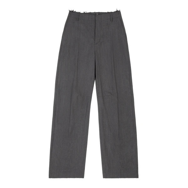 Wide-Leg Tailored Trousers in Grey