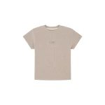 MM6 Maison Margiela Wool Blend Rib Jersey T-Shirt in Taupe | T-shirts | Coveti