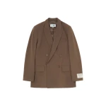 MM6 Maison Margiela Wool Blend Suit Jacket in Grey | Blazers | Coveti