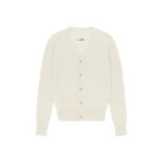 MM6 Maison Margiela Wool Cardigan in White | Cardigan | Coveti