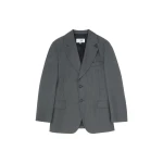 MM6 Maison Margiela Wool Cotton Tailoring Suit Jacket in Grey | Blazers | Coveti