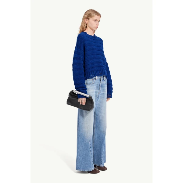 MM6 Maison Margiela Wool Jumper in Blue, view 3 | Sweaters | Coveti