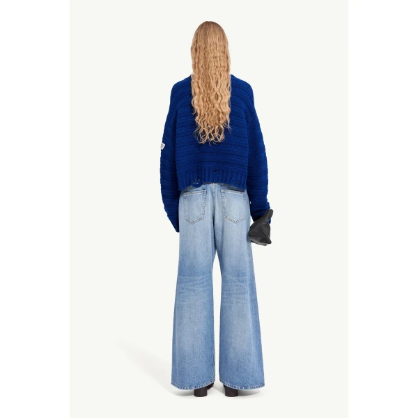 MM6 Maison Margiela Wool Jumper in Blue, view 4 | Sweaters | Coveti