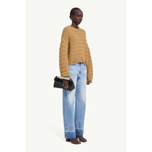 MM6 Maison Margiela Wool Jumper in Pink Beige, view 3 | Sweaters | Coveti