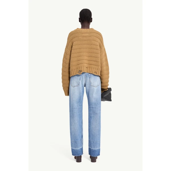 MM6 Maison Margiela Wool Jumper in Pink Beige, view 4 | Sweaters | Coveti