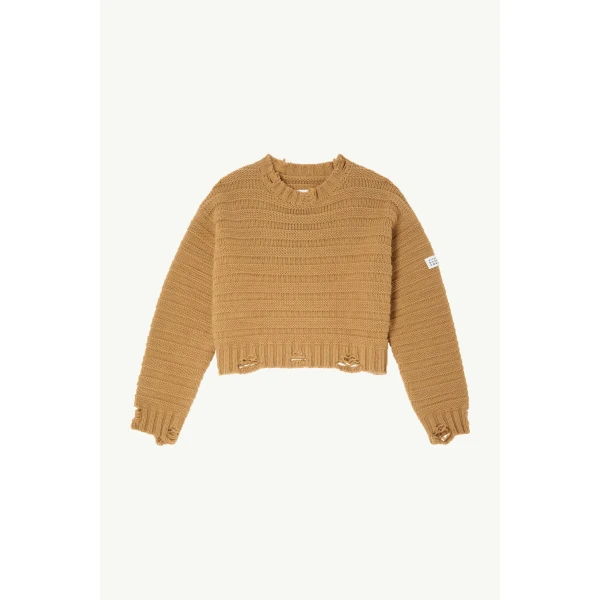 MM6 Maison Margiela Wool Jumper in Pink Beige, view 6 | Sweaters | Coveti