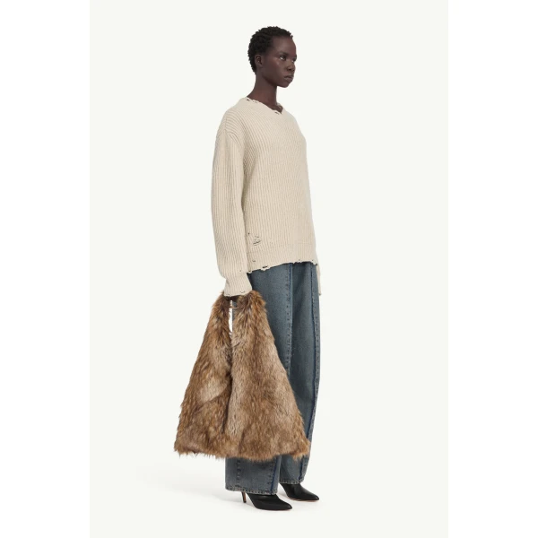 MM6 Maison Margiela Wool Sweater in Nude, view 3 | Sweaters | Coveti