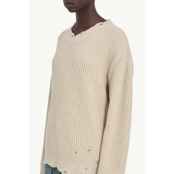 MM6 Maison Margiela Wool Sweater in Nude, view 5 | Sweaters | Coveti