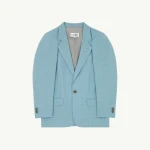 MM6 Maison Margiela Wool Tailored Jacket in Blue | Blazers | Coveti