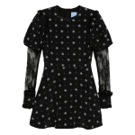 Macgraw Heritage Dress in Black and White Floral | Mini Dresses | Coveti