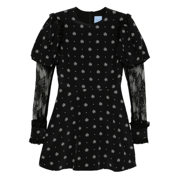 Heritage Dress in Black and White Floral