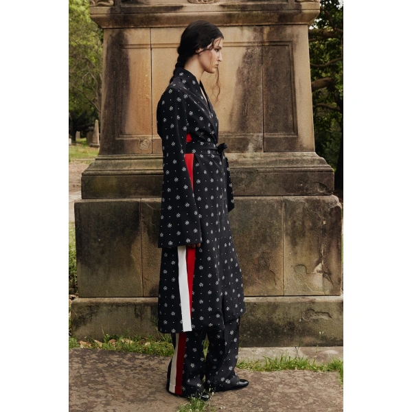 Macgraw St Stephen's Robe in Black Floral | Robes | Coveti