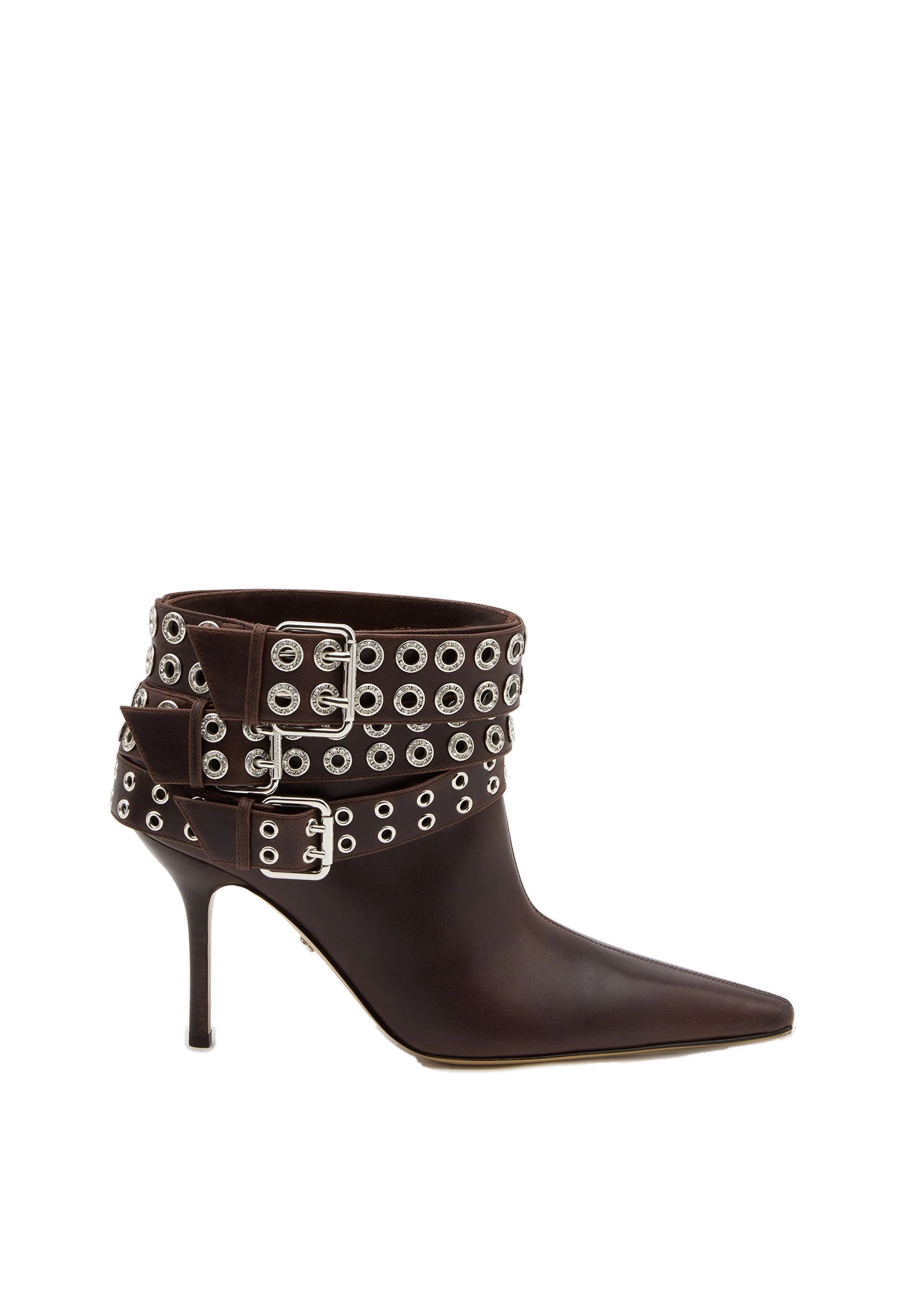 Mach & Mach Buckle Belt Vintage Leather Ankle Boots in Brown Beige Mach & Mach Buckle Belt Vintage Leather Ankle Boots in Brown | Shoes