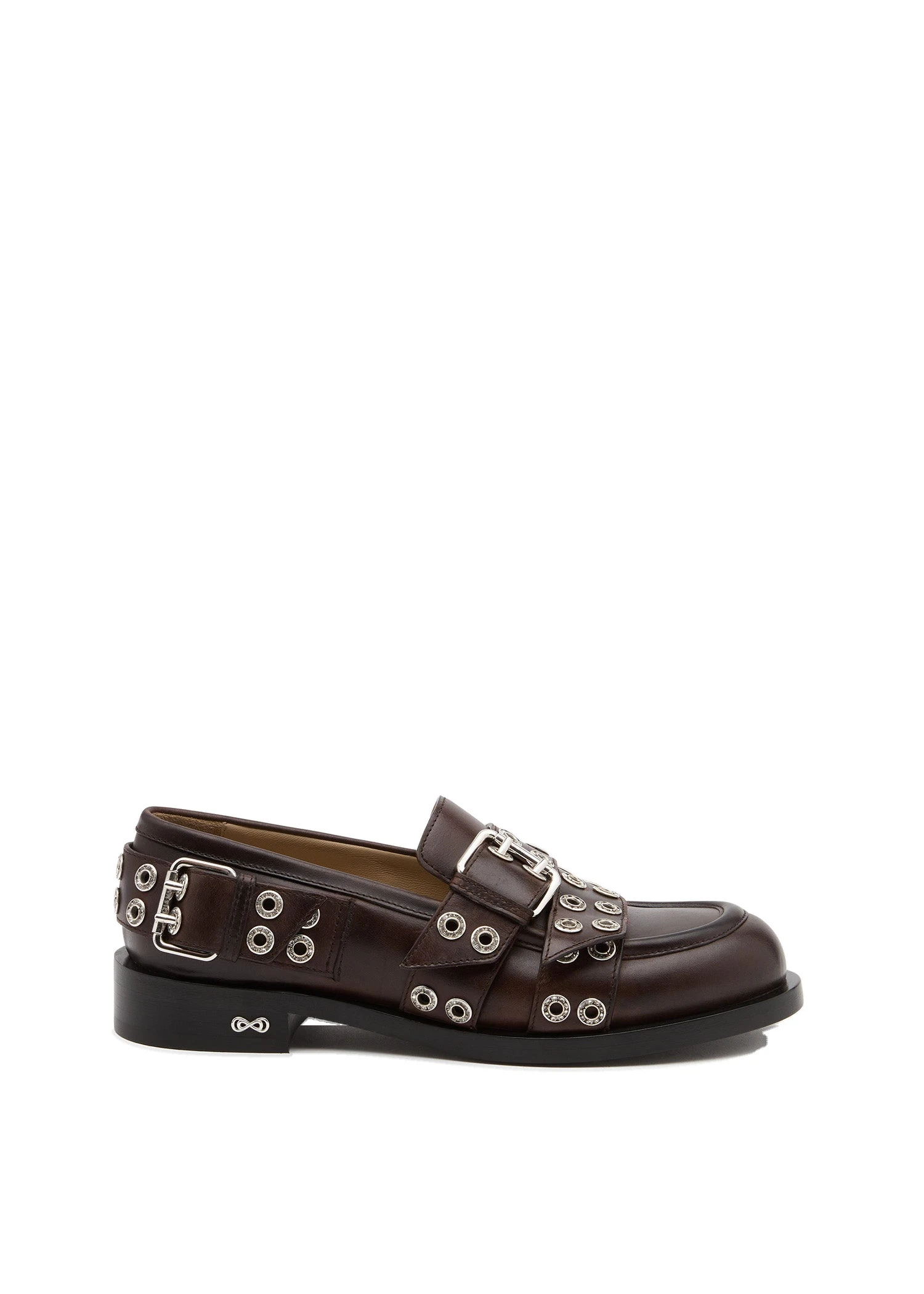 Mach & Mach Buckle Belt Vintage Leather Loafers in Brown Beige Mach & Mach Buckle Belt Vintage Leather Loafers in Brown | Shoes