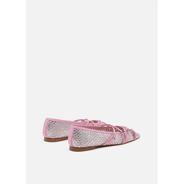 Pink Mach & Mach Crystal Net Flats in Pink, view 4 | Flats