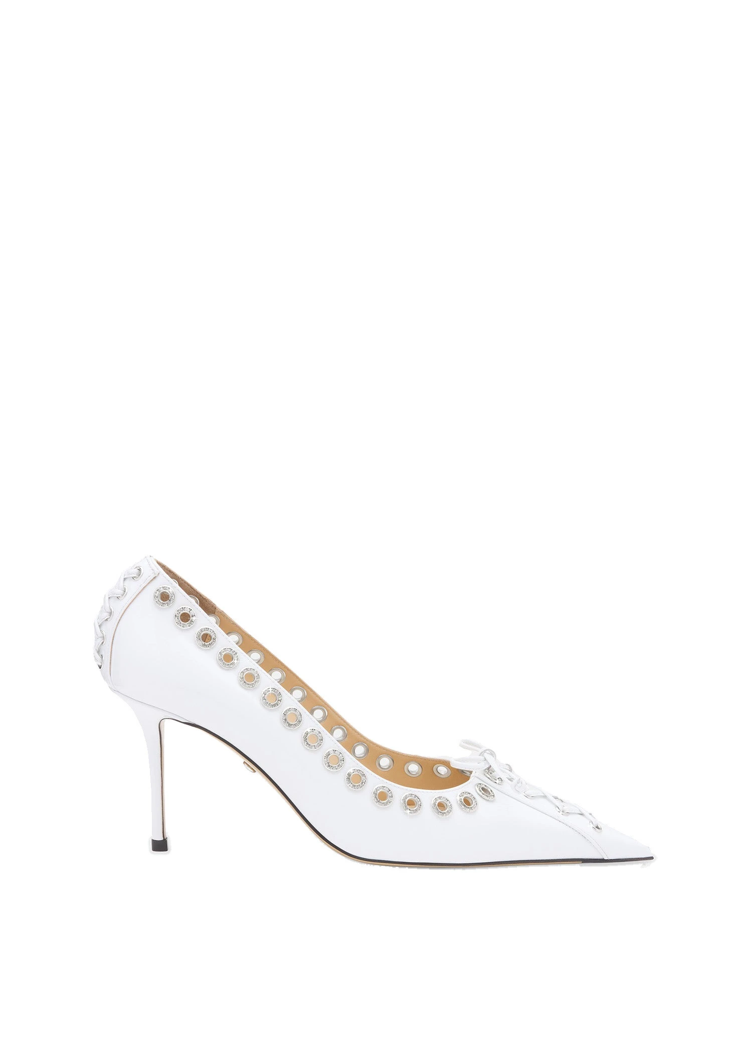 Mach & Mach Crystalized Corset Pointed Toe Pumps in White White Mach & Mach Crystalized Corset Pointed Toe Pumps in White | Shoes
