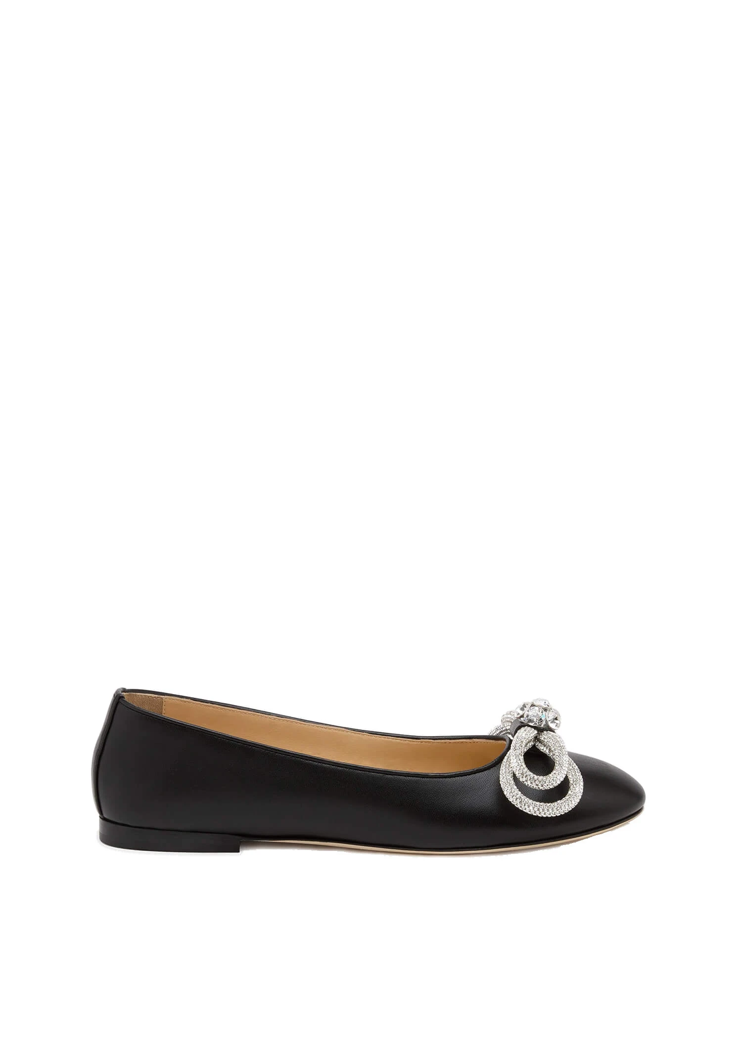 Mach & Mach Double Bow Leather Flats in Black Black Mach & Mach Double Bow Leather Flats in Black | Shoes