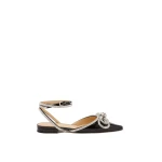 Black Mach & Mach Double Bow Patent Flats in Black | Shoes