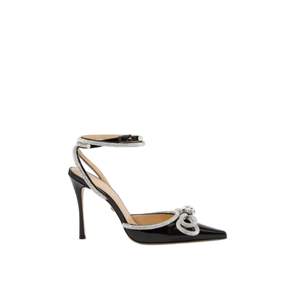Black Mach & Mach Double Bow Patent Pumps in Black | Shoes