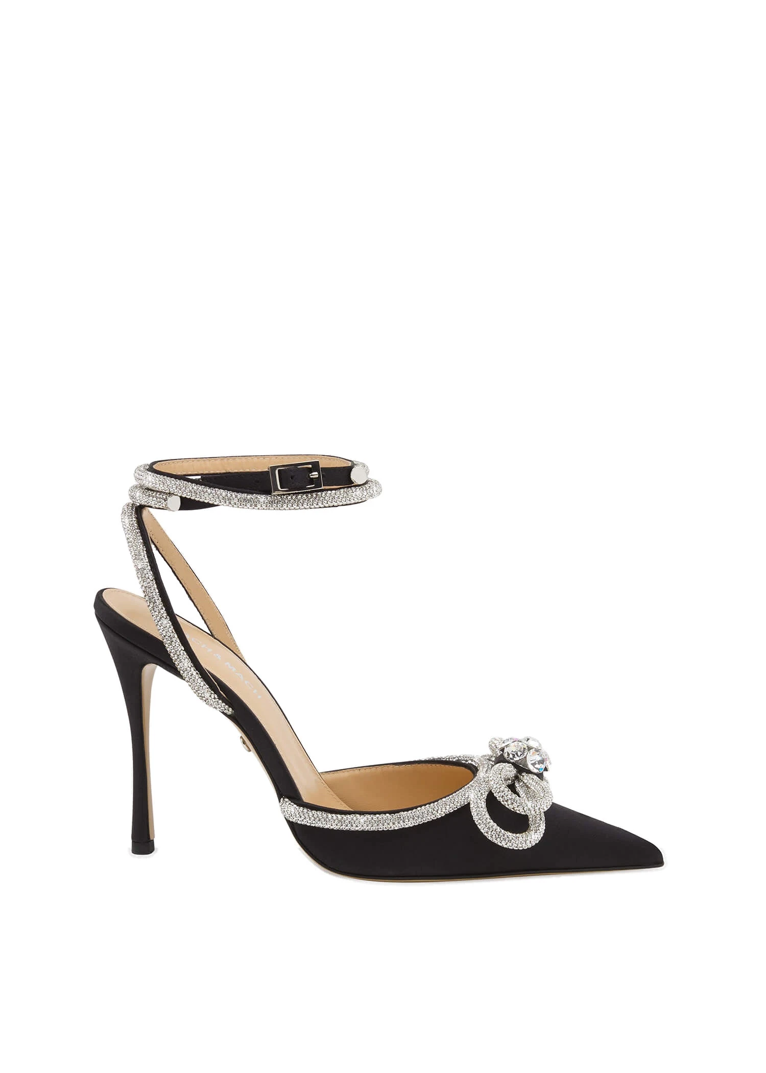 Mach & Mach Double Bow Satin Pumps 110mm in Black Black Mach & Mach Double Bow Satin Pumps 110mm in Black | Shoes