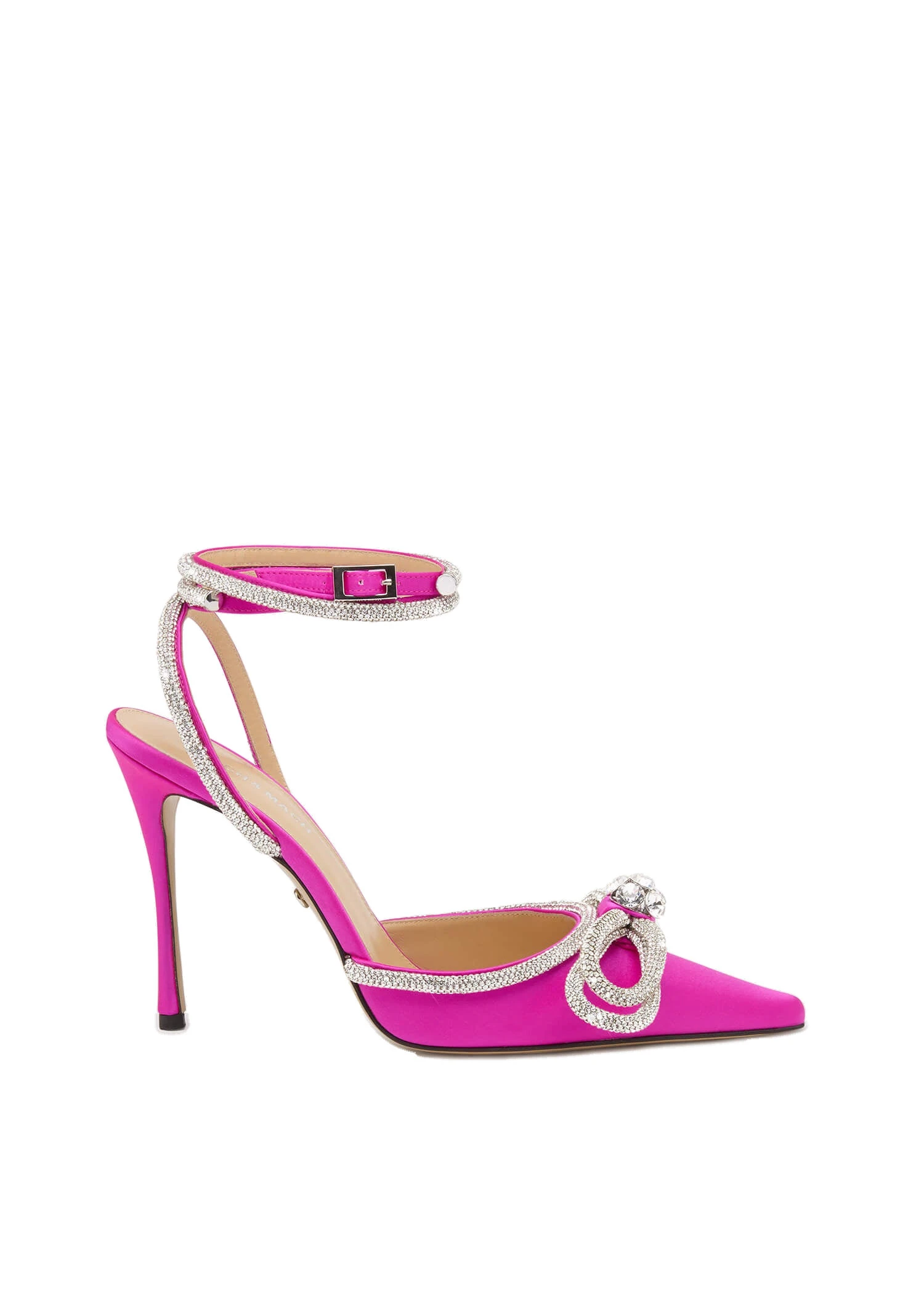 Mach & Mach Double Bow Satin Pumps in Fuchsia Pink Mach & Mach Double Bow Satin Pumps in Fuchsia | Shoes