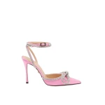 Pink Mach & Mach Double Bow Satin Pumps in Pink | Shoes