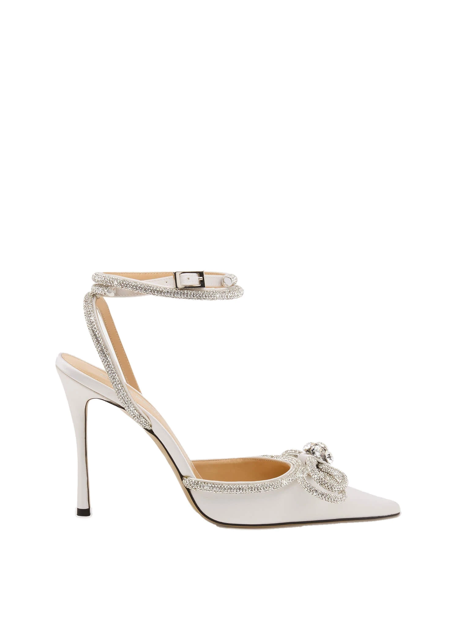 Mach & Mach Double Bow Satin Pumps in White White Mach & Mach Double Bow Satin Pumps in White | Shoes