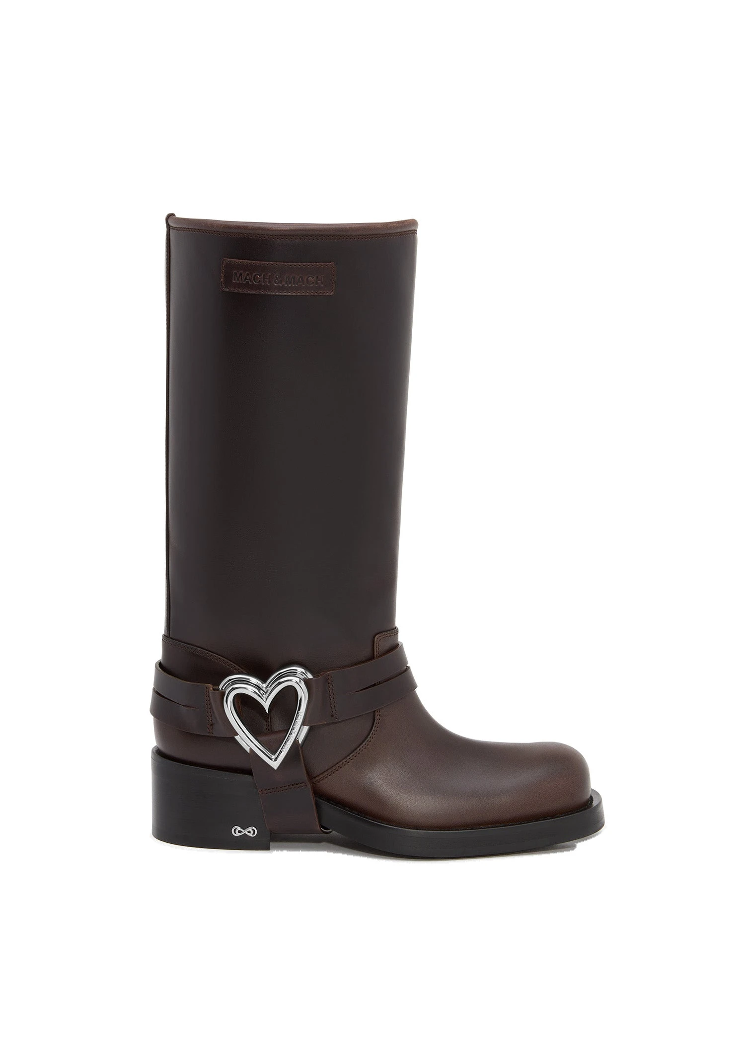 Mach & Mach Double Heart Combat Boots in Brown Beige Mach & Mach Double Heart Combat Boots in Brown | Shoes