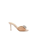 Neutrals Mach & Mach Galaxy Tulle Mules in Nude | Shoes
