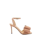 Beige Mach & Mach Le Cadeau Gold Brown Round Toe Sandals | Shoes