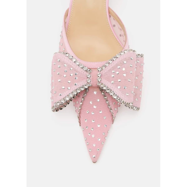 Pink Mach & Mach Le Cadeau Mesh Slingbacks 65mm in Pink, view 5 | Heels