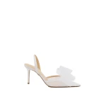 White Mach & Mach Le Cadeau White Lace Slingback | Shoes