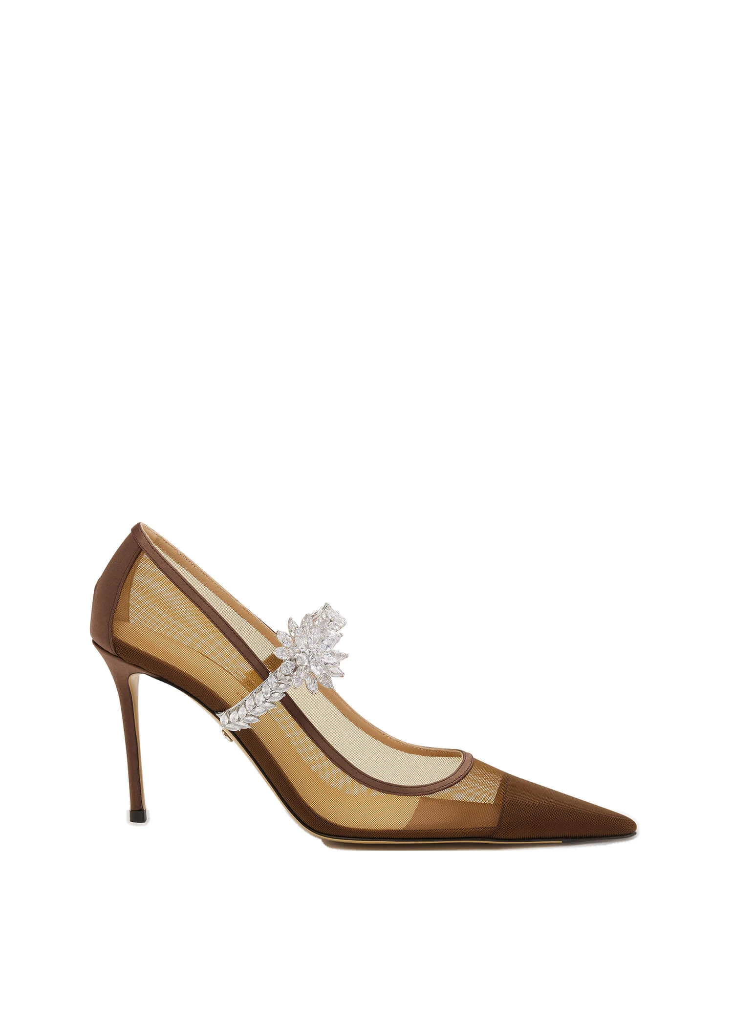 Mach & Mach Lotus Flower Mesh Pumps in Brown Beige Mach & Mach Lotus Flower Mesh Pumps in Brown | Shoes