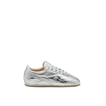 Metallic Mach & Mach Silver Matelasse Ballet Runner Flats | Shoes